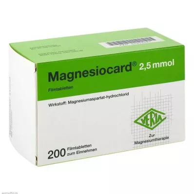 MAGNESIOCARD 2,5 mmol Comprimés pelliculés, 200 pc