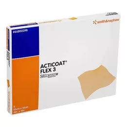ACTICOAT Pansement Flex 3 10x10 cm, 5 pces
