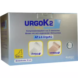 URGOK2 Syst. de compression 8 cm, circonférence de la cheville 18-25 cm, 6 pces