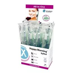 MIRADENT Brosse à dents jetable Happy Morning Xylitol, 50 pces
