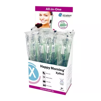 MIRADENT Brosse à dents jetable Happy Morning Xylitol, 50 pces
