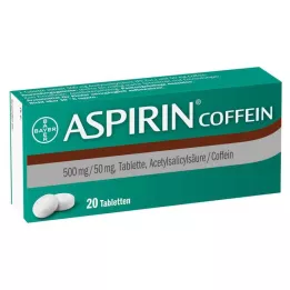 ASPIRIN Comprimés de caféine, 20 pc
