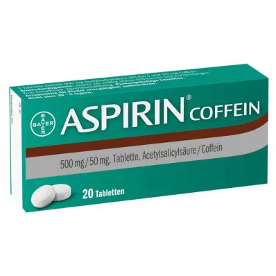 ASPIRIN Comprimés de caféine, 20 pc