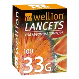 WELLION Lancets 33 G, 100 pièces