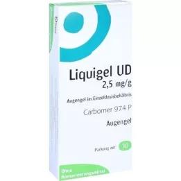LIQUIGEL UD 2,5mg/g Gel ophtalmique en récipient unidose, 30X0.5 g