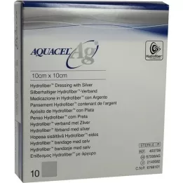 AQUACEL Compresses Ag 10x10 cm, 10 pces