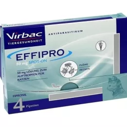 EFFIPRO 50 mg Solution pour gouttes pour chats, 4 pces