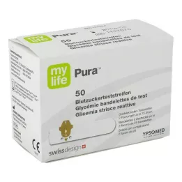 MYLIFE Bandelettes de test de la glycémie Pura, 50 pièces