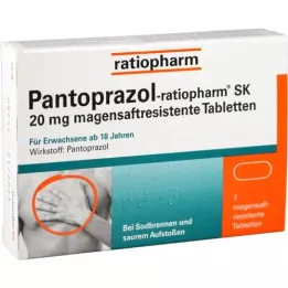 PANTOPRAZOL-ratiopharm SK 20 mg comprimés gastro-résistants, 7 pces