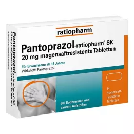PANTOPRAZOL-ratiopharm SK 20 mg comprimés gastro-résistants, 14 comprimés