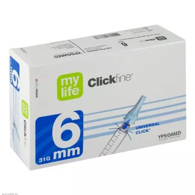 MYLIFE Aiguilles Clickfine 6 mm 31 G, 100 pces