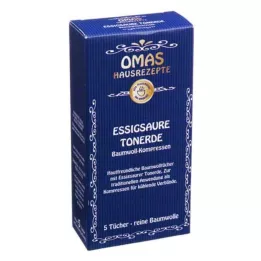 ESSIGSAURE TONERDE Compresses de coton, 5 pces