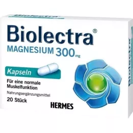 BIOLECTRA Gélules de magnésium 300 mg, 20 gélules