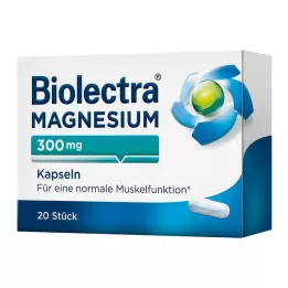 BIOLECTRA Gélules de magnésium 300 mg, 20 gélules