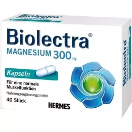 BIOLECTRA Gélules de magnésium 300 mg, 40 gélules
