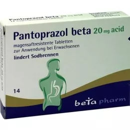 PANTOPRAZOL beta 20 mg acid comprimés gastro-résistants, 14 comprimés