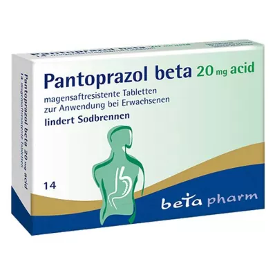 PANTOPRAZOL beta 20 mg acid comprimés gastro-résistants, 14 comprimés
