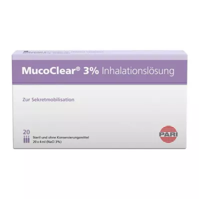 Solution pour inhalation Mucoclear 3% Nacl, 20x4 ml Solution pour inhalation Mucoclear 3% Nacl, 20x4 ml