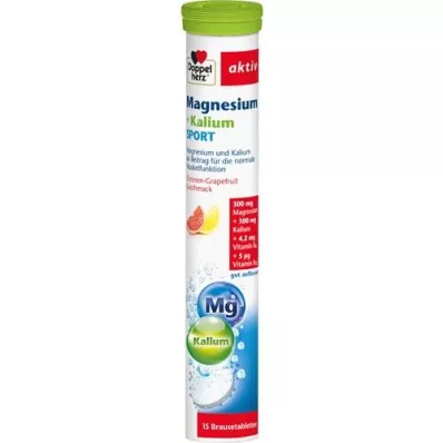 DOPPELHERZ Magnésium+Kalium Sport comprimés effervescents, 15 pc