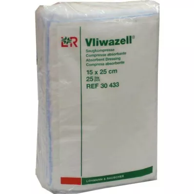 Vliwazell compresse 15x25cm non stérile, 25 pièces Vliwazell compresse 15x25cm non stérile, 25 pièces