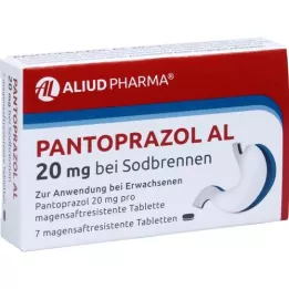 PANTOPRAZOL AL 20 mg pour les brûlures destomac, 7 comprimés