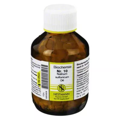 BIOCHEMIE 10 Natrium sulfuricum D 6 comprimés, 400 pc