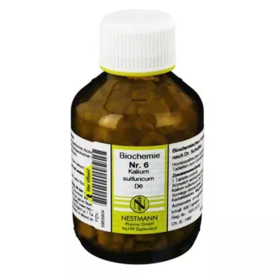 BIOCHEMIE 6 Kalium sulfuricum D 6 comprimés, 400 pc BIOCHEMIE 6 Kalium sulfuricum D 6 comprimés, 400 pc