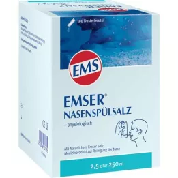 EMSER Sel de rinçage nasal physiologique, 100 pcs