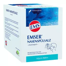 EMSER Sel de rinçage nasal physiologique, 100 pcs