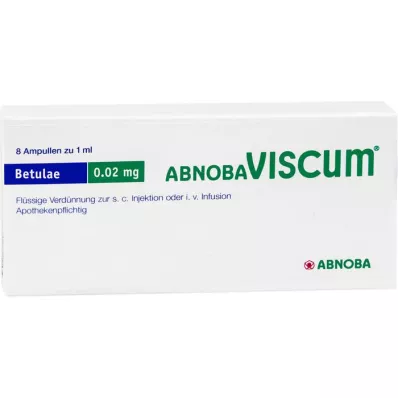 ABNOBAVISCUM Ampoules de Betulae 0,02 mg, 8 pièces