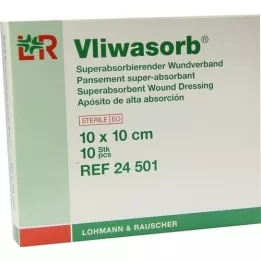 VLIWASORB Comp. absorbante superabsorbante stérile 10x10 cm, 10 pces