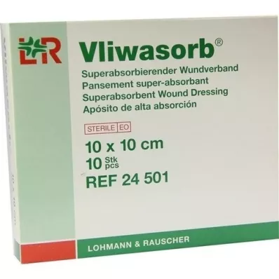 VLIWASORB Comp. absorbante superabsorbante stérile 10x10 cm, 10 pces