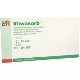 VLIWASORB Comp. absorbante superabsorbante stérile 10x20 cm, 10 pces