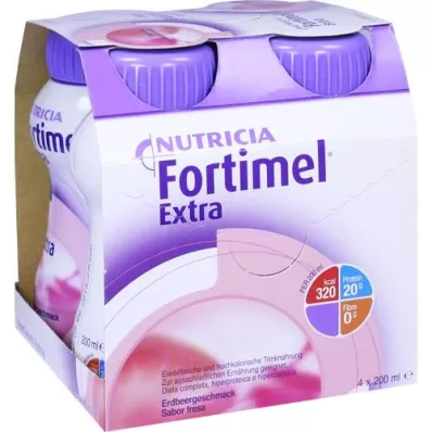 FORTIMEL Extra goût fraise, 4X200 ml
