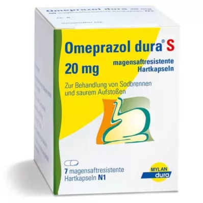 Oméprazole dura S 20 mg gélules gastro-résistantes, 7 pièces