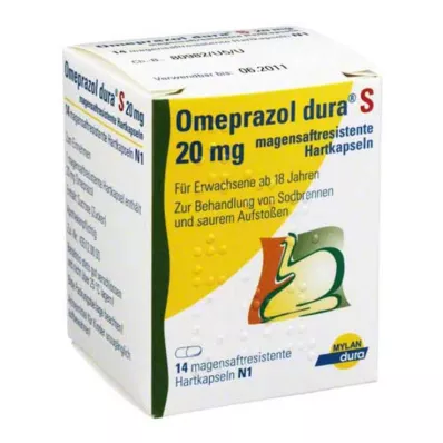 Oméprazole dura S 20 mg gélules gastro-résistantes, 14 pièces