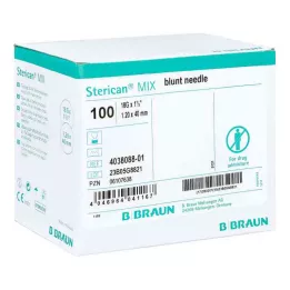 STERICAN Aiguilles 18 Gx1 1/2 1,1x40 blunt/mousse, 100 pces