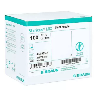 Canules Sterican 18 Gx1 1/2 1,1x40 émoussées/émoussées (100 pièces) Canules Sterican 18 Gx1 1/2 1,1x40 émoussées/émoussées (100 pièces)