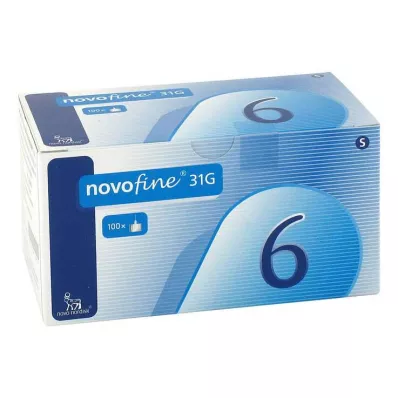Novofine 6 canules 0,25x6 mm, 100 pièces Novofine 6 canules 0,25x6 mm, 100 pièces