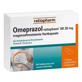 OMEPRAZOL-ratiopharm SK 20 mg gélules gastro-résistantes, 7 gélules