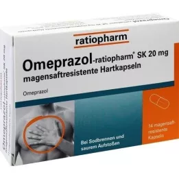 OMEPRAZOL-ratiopharm SK 20 mg gélules gastro-résistantes, 14 gélules