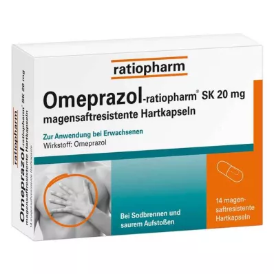 Oméprazole ratiopharm SK 20 mg gélules gastro-résistantes, 14 pc