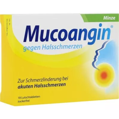 MUCOANGIN Menthe 20 mg pastilles à sucer, 18 pcs