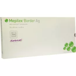 MEPILEX Border Ag pansement mousse 10x20 cm stérile, 5 pces