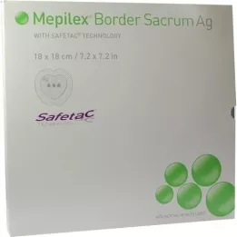 MEPILEX Border Sacrum Ag pansement mousse 18x18 cm stérile, 5 pces