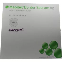 MEPILEX Border Sacrum Ag pansement mousse 20x20 cm stérile, 5 pces