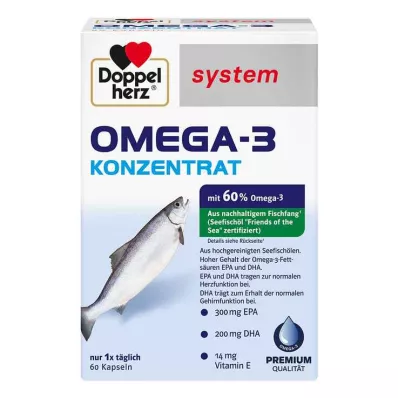 DOPPELHERZ Gélules de concentré doméga-3, 60 gélules DOPPELHERZ Gélules de concentré doméga-3, 60 gélules