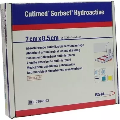 CUTIMED Compresses hydroactives Sorbact 7x8,5 cm, 10 pces