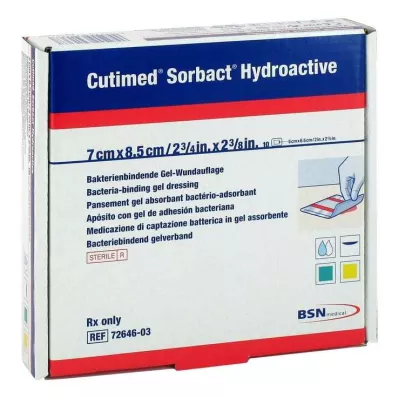 Compresses hydroactives Cutimed Sorbact 7x8,5 cm, 10 pc Compresses hydroactives Cutimed Sorbact 7x8,5 cm, 10 pc