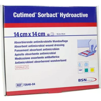 Compresses hydroactives Cutimed Sorbact 14x14 cm, 10 pc Compresses hydroactives Cutimed Sorbact 14x14 cm, 10 pc